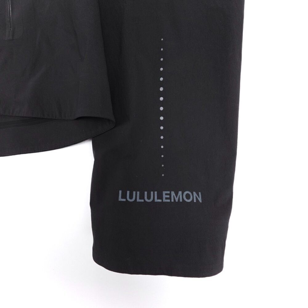 LULULEMON Fast and Free Windbreaker Jacket Reflective Logo Water Repellent Black - Picture 5 of 10
